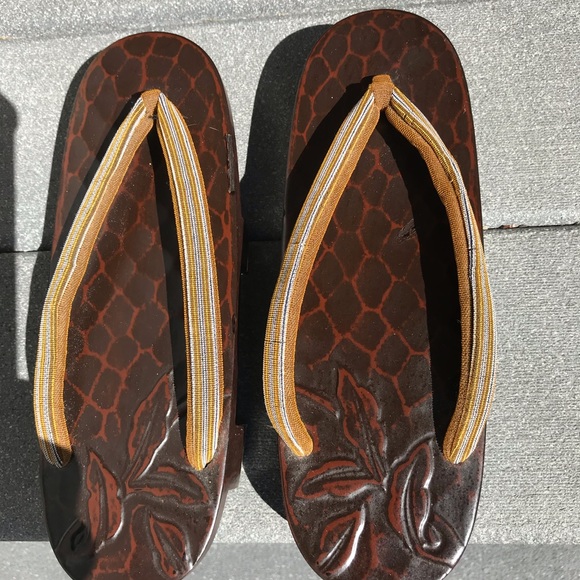 Two-tooth Geta Ladies Japanese Sandals Breathable Flip Flops Stage Show New - Picture 3 of 7